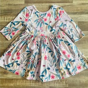 Mila & Rose Floral Dress in Pink and Blue
